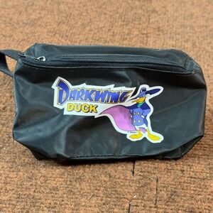 Vintage Disney Darkwing Duck Black Vinyl Waist Bag Fanny Pack Adjustable Strap